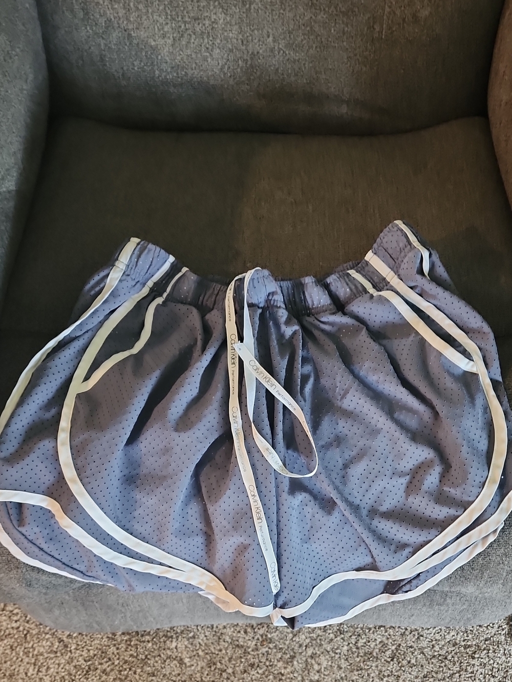 Calvin Klein Blue Mesh Athletic Shorts
